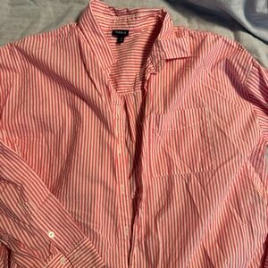 Torrid Lizzie Button Down Striped Shirt Long Sleeve Size 0